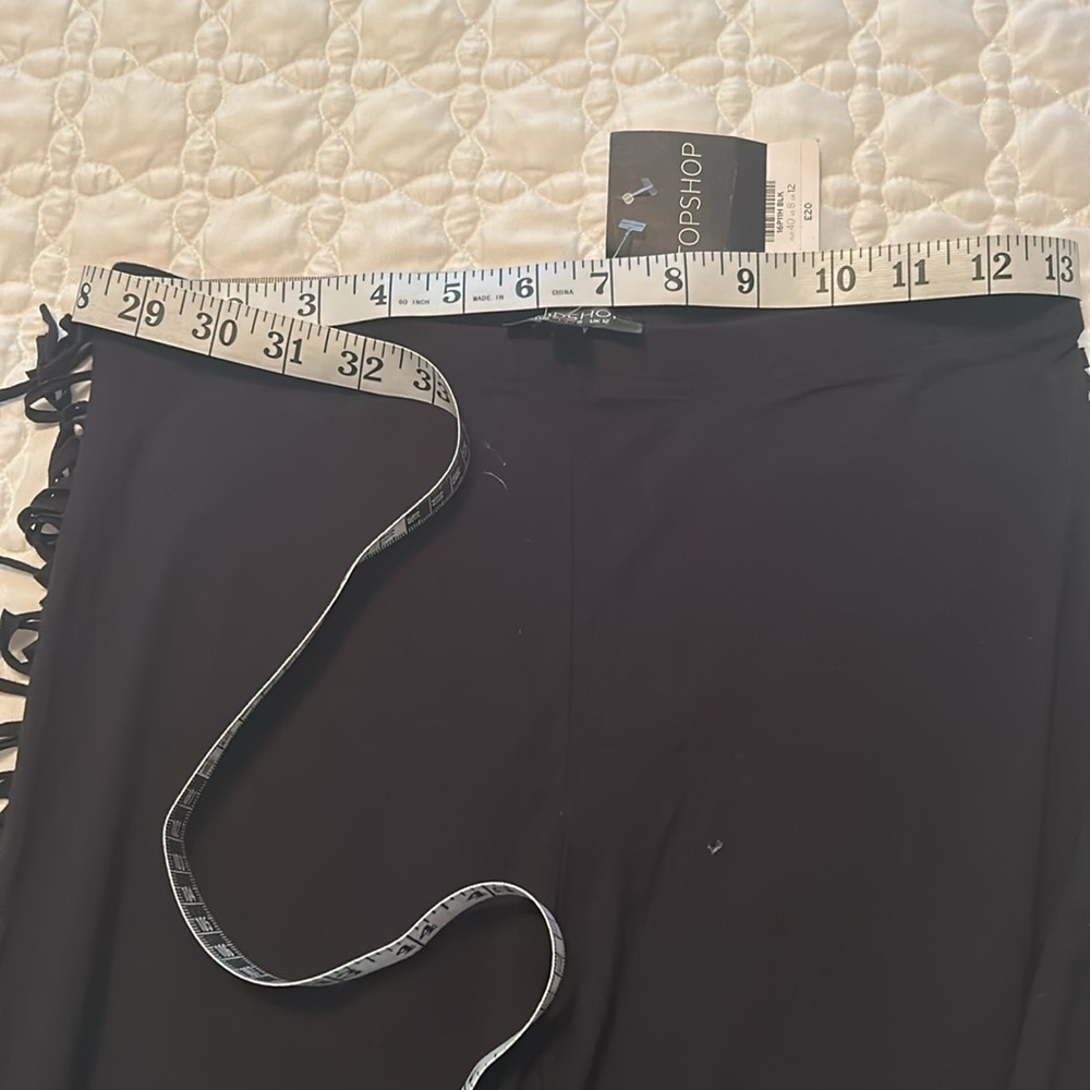 New with tags Nordstrom Top Shop Black Fringe Leggings - Picture 13 of 15